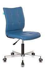 Кресло компьютерное Бюрократ синий лофт +экокожа