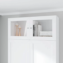 Антресоль на 2-створчатый шкаф Билли белый Икеа (IKEA) стекло S